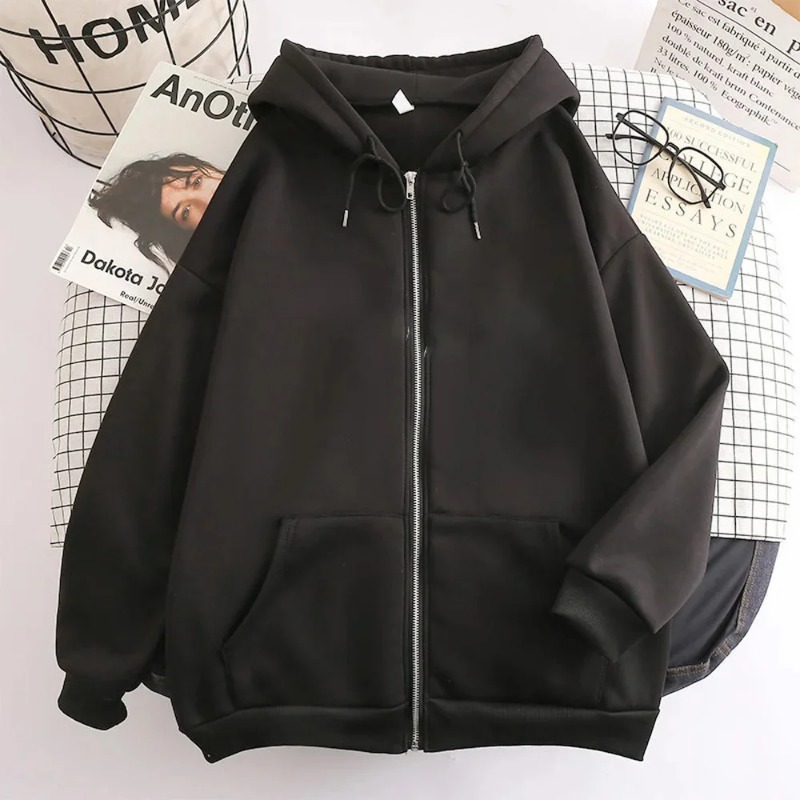 Street Fashion Zip Up Hoodie - Felpa con cappuccio High Street da