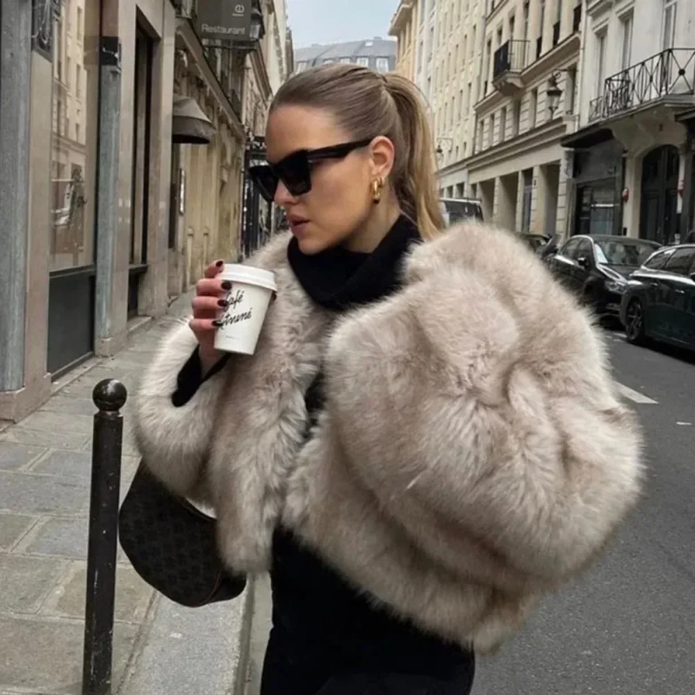 Street Fashion Week - OFTBUY Giacca in pelliccia sintetica Donna