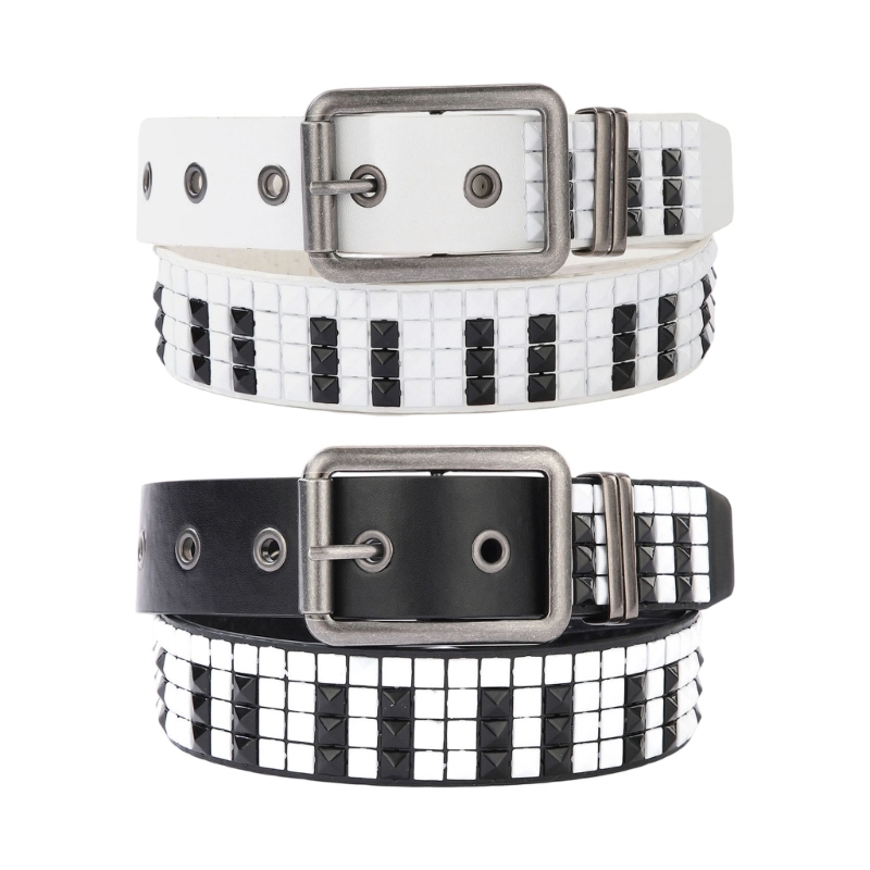 Street Fashion Reference - Cintura decorativa con rivetti per pianoforte