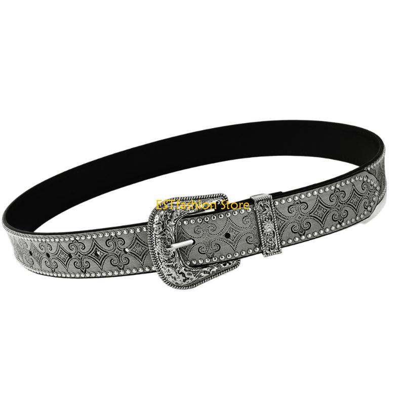 Street Fashion Reference - Cintura western in PU ornamentale Y5GC