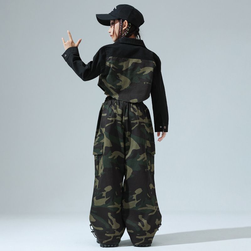 Street Fashion Kpop - Completo Hip Hop Mimetico per Ragazze,