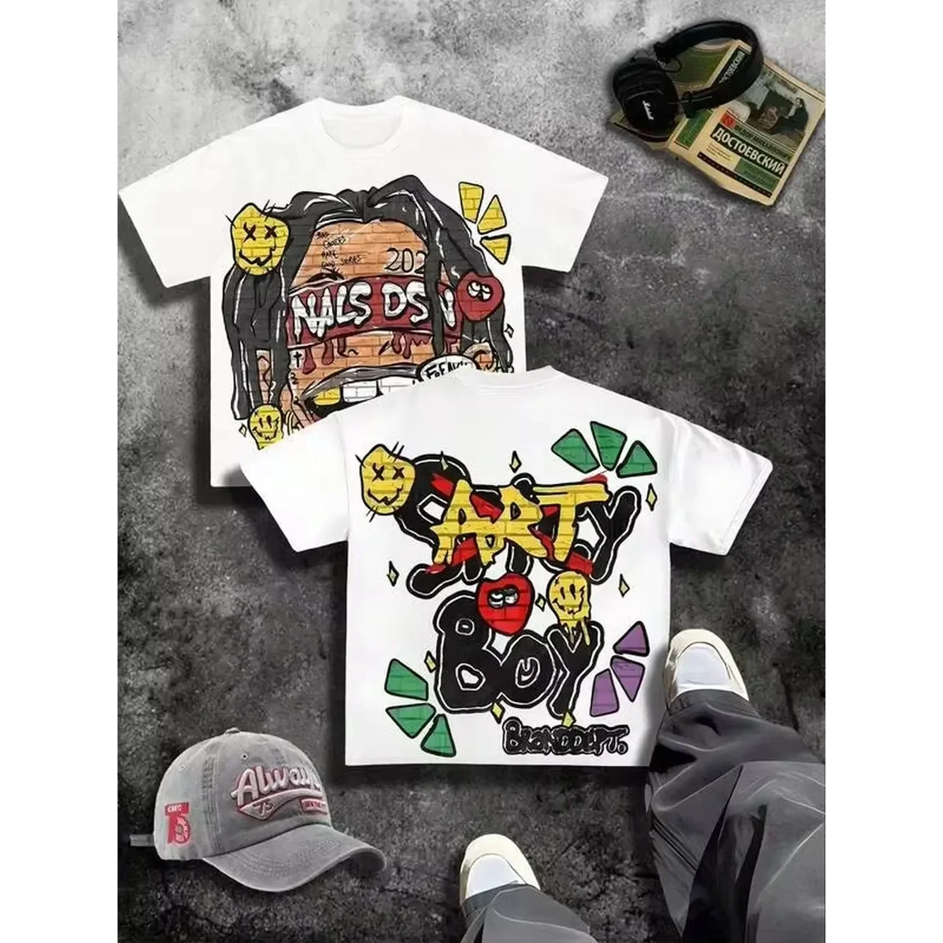 Italy Fashion Street - T-shirt da uomo Street Boy con