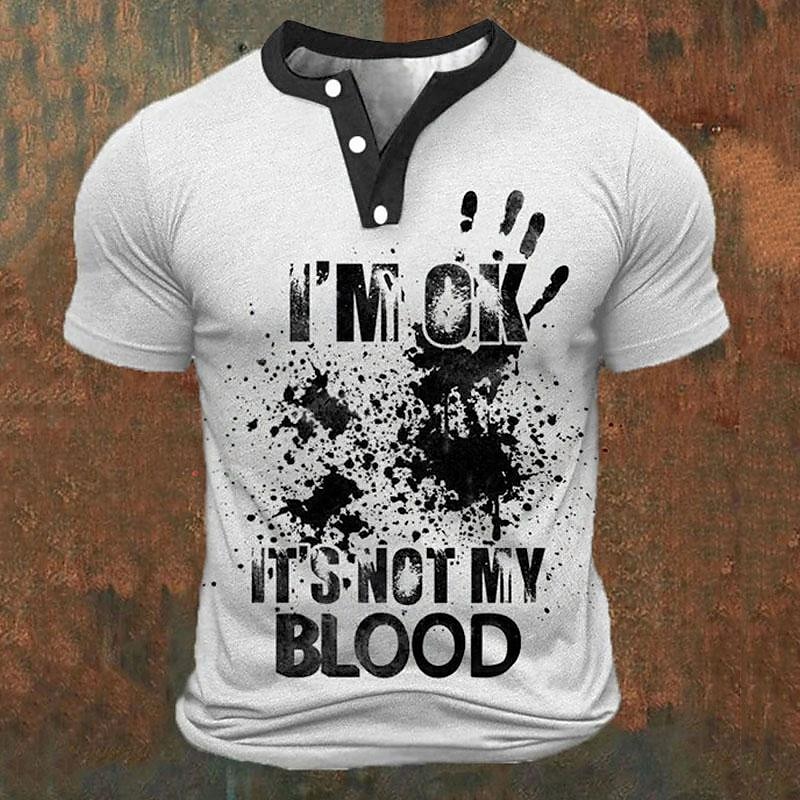 Street Fashion Clothing - Divertenti Magliette Henley da Uomo con