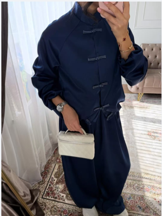 Street Fashion In Chinese - Set Due Pezzi con Bottoni e