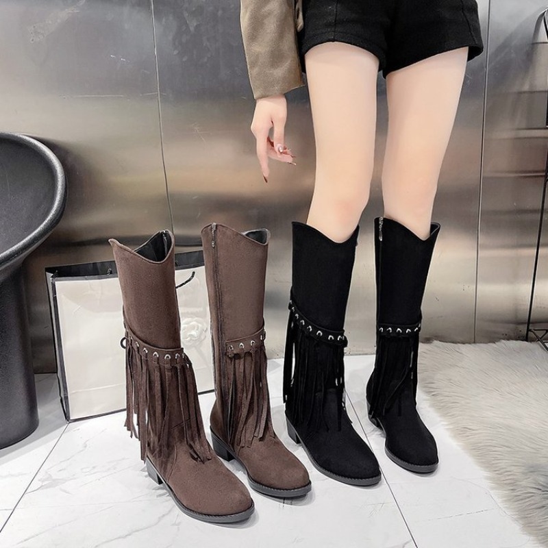 Street Fashion Luxury - Stivali al ginocchio da donna Scarpe