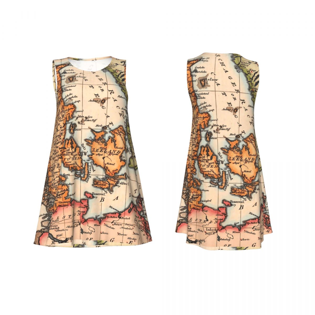 Abito con Stampa Mappa del Mon - Street Fashion History recensione e prezzo